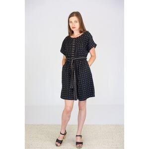 ace and jig weekend romper in voyage cinched waist belted women's sz XS cotton